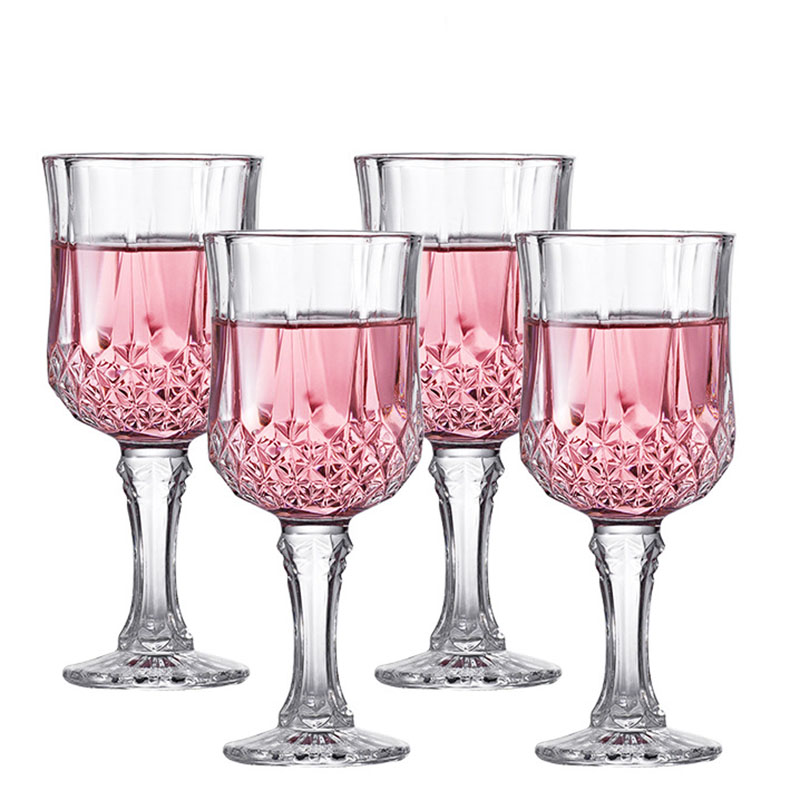 Crystal Wine Glass - Set da 4 pezzi bicchieri da