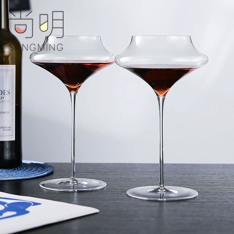 Crystal Wine Glass - 2 Pezzi Nuovi Calici Artigianali Sottili